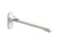 Barre d'appui rabattable avec poignée antidérapante et lueur nocturne, support robuste pour personnes âgées, handicapées et sécurité de récupération après blessure