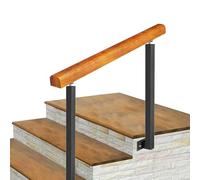 Barre d'appui réglable en fer forgé pour 1 à 4 marches - Rampe d'escalier d'extérieur pour marches en béton/bois, main courante de transition latérale pour plus de sécurité et de soutien