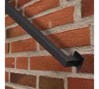 Barre d'appui robuste en fer forgé pour l'extérieur - Fixation murale pour un soutien sûr des escaliers, une sécurité accrue pour les marches, une solution durable et fiable de prise en main