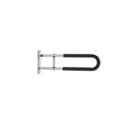 VEVOR Barre d'Appui WC, 605 mm, Barre de Maintien Toilettes Pliable U, Rampe de Sécurité Rabattable avec Poignée Antidérapante, Capacité de Charge 136 kg, pour Handicapés, Personnes Âgées, Enceintes