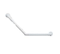 Barre d'appui wc Barre d'appui for salle de bain, accessoires sécurité, rampe à 135 degrés, barre antidérapante for toilettes, poignée sans obstacle en acier inoxydable pour Handicap(White 42cm)