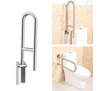 Barre Dappui Wc Handicapé, Barre D'appui De Sécurité Pliante Pour Toilettes, Barre D'appui Avec Un Anneau Lumineux, Rotation Verticale à 90°, barre D Appui (supporte 200kg)