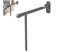 Barre D'appui Wc Relevable Avec Des Jambes, Barre D Appui Toilette Pour Personnes Agées Avec Un Anneau Lumineux,Rotation Horizontale à 180° Ou Verticale à 90°, Enceintes 200 Kg (Black)