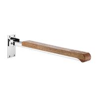 Barre D'appui Wc Relevable, Barres D'appui De Sécurité Pour Toilettes Bois Mural Pour Personnes âgées Poignée Wc Rabattable De Salle De Bain Pour Handicapé, âgé, Enceint, 60x7.3x16cm