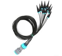 Barre d'arrosage en plastique noir avec 10 sorties, système d'irrigation de jardin de 160 cm pour arroser les plantes de pelouse, raccord de tuyau de cour extérieur