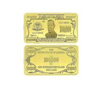 Barre de 100 000 dollars simulée pour presse-papier Accessoire de cinéma Cadeau fantaisie