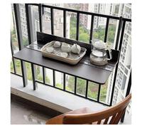 Barre de balcon pliable réglable et multifonctionnelle pour économiser de l'espace avec 5 options de hauteur (L x l x l) idéale pour les petits balcons et espaces extérieurs