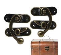 Barre de barre de hasp, petite barre de hasp, 2 pièces en laiton antique Patch Hasp, fermeture du crochet gauche et droit I Cet ancien style vintage de crochet pour bijoux, boîte à outils