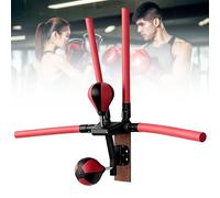 Barre de boxe Reflex réglable, sac de frappe mural avec 2 modes, hauteur et vitesse réglables, 2 sacs et 4 cannes
