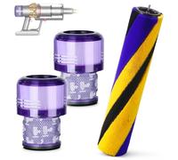 Barre de brosse fine et souple compatible avec Dyson V15 Detect Aspirateur avec 2 Pack V15 HEPA Post Filters, Pièce de rechange pour aspirateur No. 971634-01