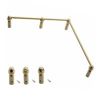 Barre de butée décorative moderne avec connecteur d'angle - Ensemble de barrière de sécurité de 45,7 cm (18 po) pour armoires de cuisine et étagères de galerie, protection antichute (style A