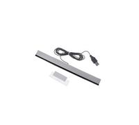 Barre de capteur de mouvement infrarouge ir filaire de remplacement compatible console wii et wii argent