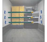Barre de chargement réglable à cliquet - Séparateur de caisse de camion en acier robuste avec pieds en caoutchouc - Organiseur de chargement sécurisé pour camionnettes, VUS et minifourgonnettes - Ca
