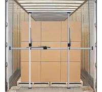 Barre de chargement réglable en aluminium, verrou de charge à cliquet de 1 à 4 pièces, stabilisateur léger avec tapis antidérapants, poteau de tension pour benne de camion (3 pièces, 2,3 à 2,7 m)