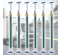 Barre de chargement robuste pour benne de camion - Stabilisateur à cliquet en acier avec patins antidérapants en caoutchouc et verrous de chargement épais - Installation facile pour semi-remorques e