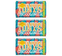 Tony's Chocolonely Barre à biscuits aux pépites de chocolat au lait - 180 g, cadeau, végétarien - chocolat belge issu du commerce équitable