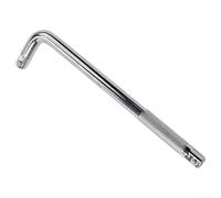Barre de clé à douille d'extension de type L à double extrémité avec poignée antidérapante, molette et joint à ressort pour éviter le dénudage, compatible avec entraînement 1/4, 3/8 et 1/2" (1-2)