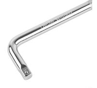 Barre de clé à douille d'extension de type L à double extrémité avec poignée antidérapante, molette et joint à ressort pour éviter le dénudage, compatible avec entraînement 1/4, 3/8 et 1/2" (1-4)