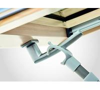 Barre de commande télescopique originale ZUB Roto Alu | Barre de commande pour fenêtres de toit et stores | Longueur 1170-1900mm | Réversible | Aluminium