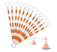 Barre de cône de trafic réglable en PVC | Multicolore 1/2/4/5/6/8/10/12/16/20 pièces : distributeur d'avertissement pour la construction de routes de stationnement