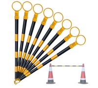 Barre de cône de trafic réglable en PVC | Multicolore 1 / 2 / 4 / 5 / 6 / 8 / 10 / 12 / 16 / 20 pièces - Distributeur d'avertissement pour la construction de routes de