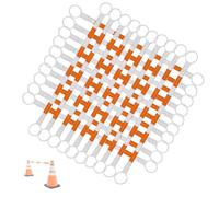 Barre de cône de trafic réglable en PVC | Multicolore, 1/2/4/5/6/8/10/12/16/20 pièces : distributeur d'avertissement pour stationnement, construction routière (orange