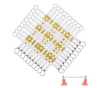 Barre de cône de trafic réglable en PVC | Multicolore 1/2/4/5/6/8/10/12/16/20 pièces : distributeur d'avertissement pour la construction de routes de stationnement