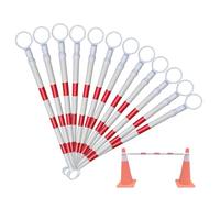 Barre de cône de trafic réglable en PVC | Multicolore 1/2/4/5/6/8/10/12/16/20 pièces : distributeur d'avertissement pour la construction routière de stationnement