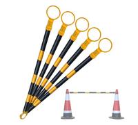 Barre de cône de trafic réglable en PVC | Multicolore 1 / 2 / 4 / 5 / 6 / 8 / 10 / 12 / 16 / 20 pièces - Distributeur d'avertissement pour la construction de routes de