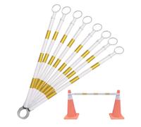 Barre de cône de trafic réglable en PVC | Multicolore 1/2/4/5/6/8/10/12/16/20 pièces : distributeur d'avertissement pour la construction de routes de stationnement