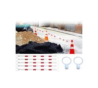 Barre de cônes de signalisation rétractable, barrière de sécurité Extensible de 1,28 à 2 m pour parkings, barrière temporaire Portable (15 pièces) - Idéale pour la Gestion d'événements et Le