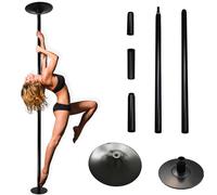 Barre De Danse A Pole Noir Réglable En Hauteur 220-274cm Sans Perçage