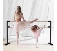 Barre de Danse Classique Barre de Ballet Portable Double Barre de Danse Autoportante pour Enfants Adultes Barre de Ballet pour Maison Studio Tubes d'acier pour Yoga,Stretching (200*60*105cm)