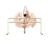 Barre de Danse Double autoportante Portable, Barres de Yoga au Sol, équipement d'exercice à Domicile ou en Salle de Sport pour Enfants et Adultes, Danse, Fitness, Pilates(100cm)