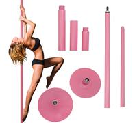 Barre De Danse Pole Rose Réglable En Hauteur 220-274cm Sans Perçage