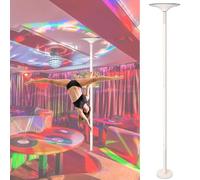 Barre de danse portable pour usage domestique, barre de décapage en acier robuste pour hauts plafonds, réglable de 2,5 à 3 m (8,2 à 9,8 pi) avec rallonge et outils, idéale pour les séances d