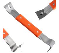 Barre de démolition, levier plat en acier inoxydable de 10, 7 pouces avec tournevis, extracteur clous intégré en acier universel pour le bricolage, la menuiserie pour un usage quotidien