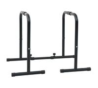 vidaXL Barre de dips réglable – Noir, acier peint par poudre – 96–116 cm