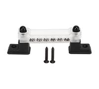 Barre de Distribution Électrique 6 Positions, Bornier de Répartition Puissance en Cuivre Nickelé - Haute Conductivité, Résistant et Polyvalent pour Voitures, Bateaux et Caravanes (6 postes)