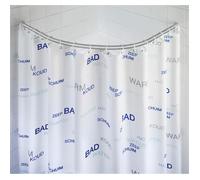Barre de douche arrondie - WENKO - Aluminium inox - 80x80-90x90 cm - Brillant