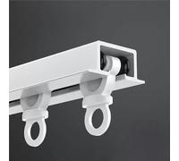 Barre de douche blanche de 3 m - Fixation au plafond - Longueur réglable - Idéale pour séparateur de pièce - Intimité dans les espaces ouverts - Installation facile