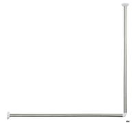 Tendance - Barre de Douche d'angle 90x90 cm Acier Inoxydable - Chrome - Salle de Bain - Hydro