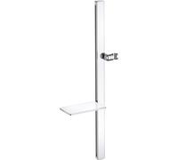 Duravit Barre de douche UV0600015005 chromée au fini blanc brillant avec étagère 800 mm