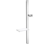 Duravit - Barre de douche UV0600015010 - avec étagère, 800 mm, chrome brillant