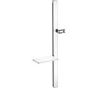 Duravit Barre de douche UV0600015005 chromée au fini blanc brillant avec étagère 800 mm