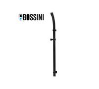 Barre de douche flat courbée 120 cm en laiton avec supports muraux noir mat BLACK & WHITE - BOSSINI D47000073