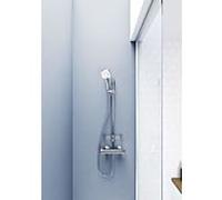 HANSA HANSABASICJET Style Set de douche à barre murale, montage mural, 3 jets, 920 mm, chromé, 44790131