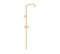 Barre de douche longue adaptable au robinet thermostatique mural Or Mat 24K - TRES 03463501OM