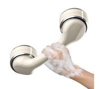 Barre de douche ronde - Poignée d'assistance de salle de bain amovible avec ventouses, pas de poignée de sécurité pour perçage - Installation facile pour baignoires, douches, toilettes et cuisine