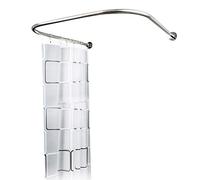 Barre de douche sans perçage, en forme de U, rideau de douche, angle, pour baignoire, tringle à arc en acier inoxydable, montage pour salle de bain, cuisine, dressing